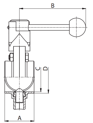 Leptir ventil S-S 43010
